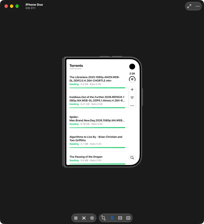 iPhone Duo,  Transmission